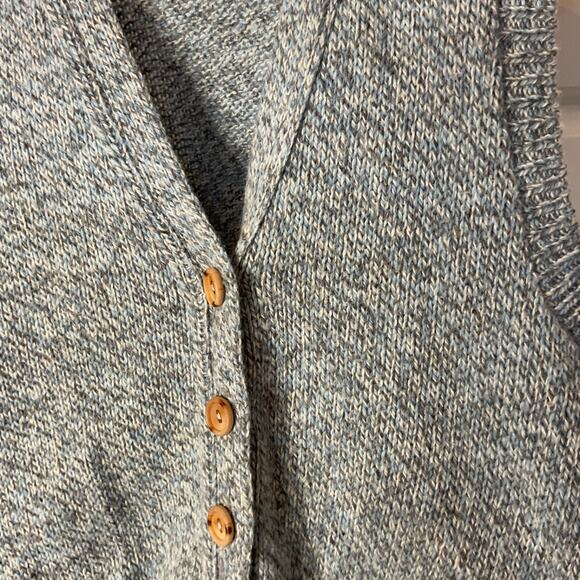 Hunter's Glen Blue Knit Button Front Vest M - Picture 2 of 5